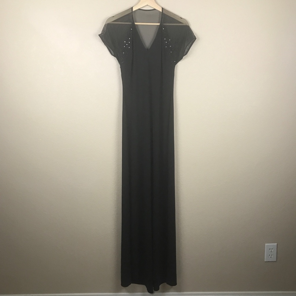 Black Tie Oleg Cassini Floor Length Formal Dress
